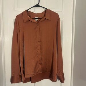A New Day Terracotta Button-Up Shirt